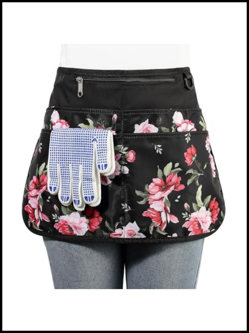 Waterproof Garden Waist Apron 6 Pocket Adjustable Snap Buckle Florist